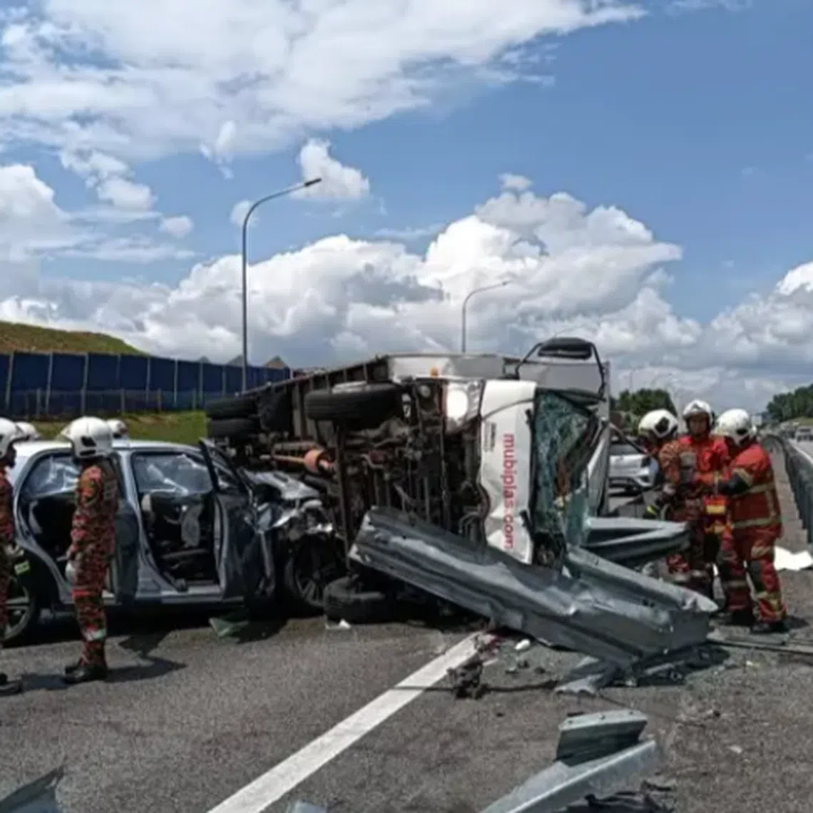 Two passengers in the SUV suffered injuries and were rushed to the hospital for treatment.