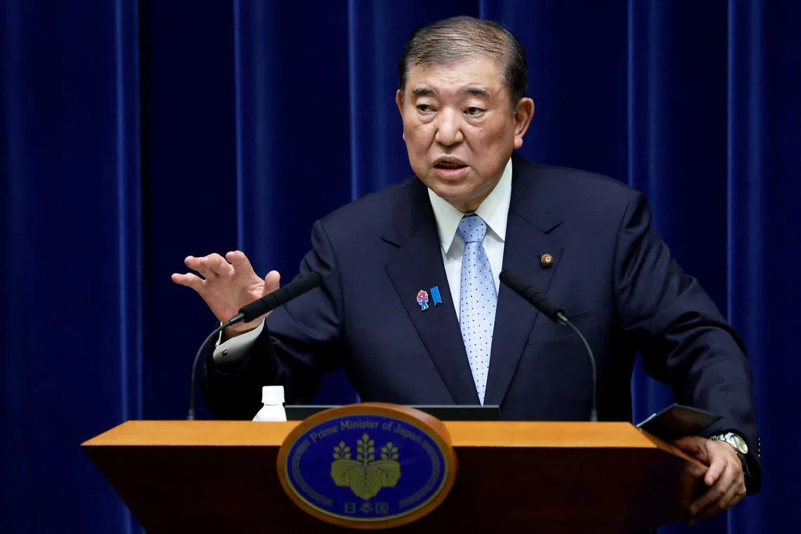 Shigeru Ishiba, Japan's Prime Minister, speaks during a press conference at the prime minister's official residence in Tokyo, Japan June 23, 2025. Kiyoshi Ota/Pool via REUTERS/ File Photo