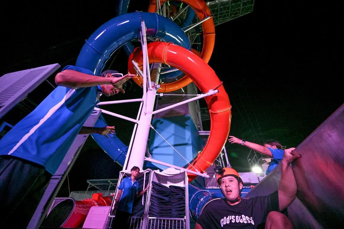 slides, sentosa, ride, thrilling