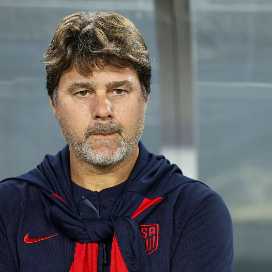 Nov 18, 2025; Tampa, Florida, USA; United States head coach Mauricio Pochettino looks on before an international friendly against Uruguay at Raymond James Stadium. Mandatory Credit: Nathan Ray Seebeck-Imagn Images