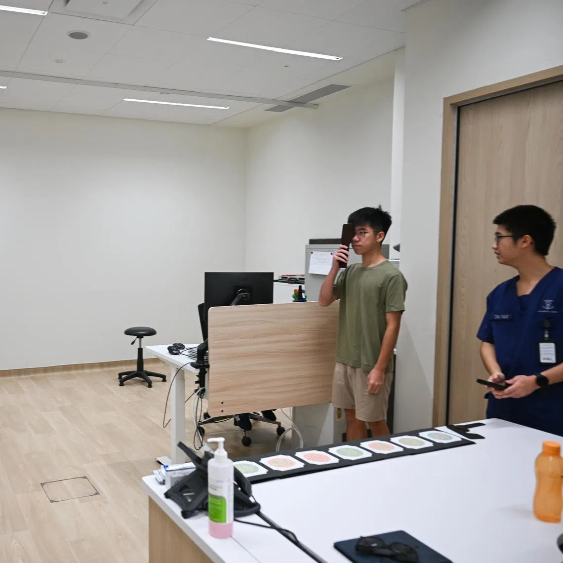 Don Sze Yu Zhe, 17, being assessed under the refreshed medical classification system at the Medical Classification Centre at Central Manpower Base on June 19.