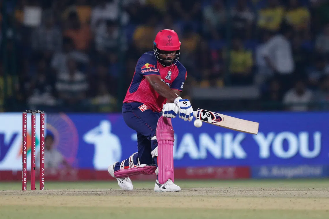 Cricket - Indian Premier League - IPL - Chennai Super Kings v Rajasthan Royals - Arun Jaitley Stadium, New Delhi, India - May 20, 2025 Rajasthan Royals' Sanju Samson in action REUTERS/Mihir Singh/File Photo