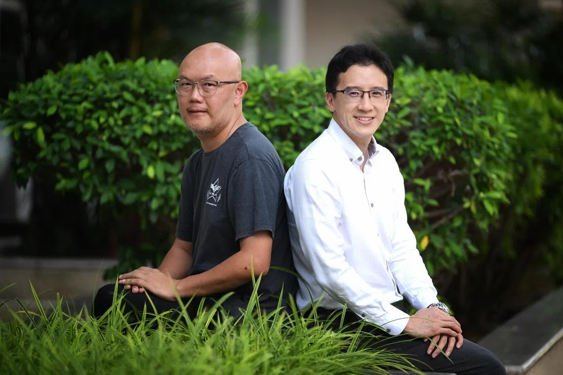 from left: Profile photo of bus driver Lee Chiow Jin, 48 and his doctor, Dr Marc Ong, Consultant, General surgery, KTPH, Service Lead of Hernia Surgery Service taken on August 1, 2024. 
