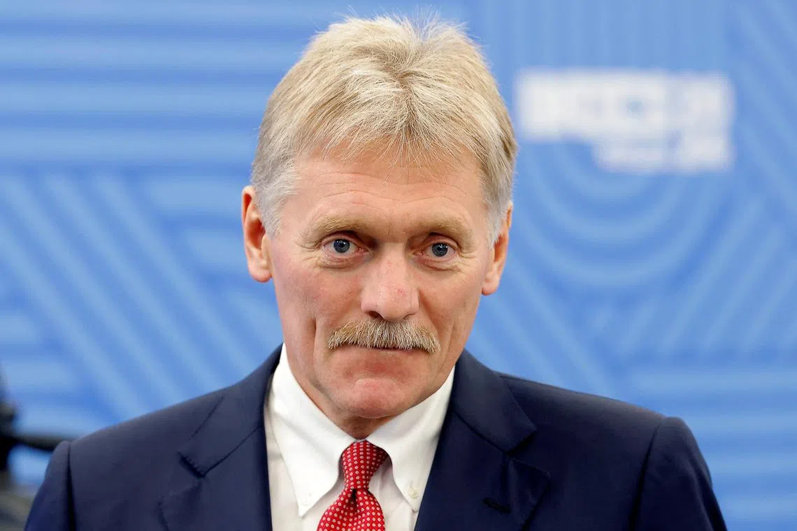 Kremlin spokesman Dmitry Peskov attends a meeting with members of the Bolivian delegation on the sidelines of the BRICS summit in Kazan, Russia October 24, 2024. REUTERS/Maxim Shemetov/Pool/File Photo