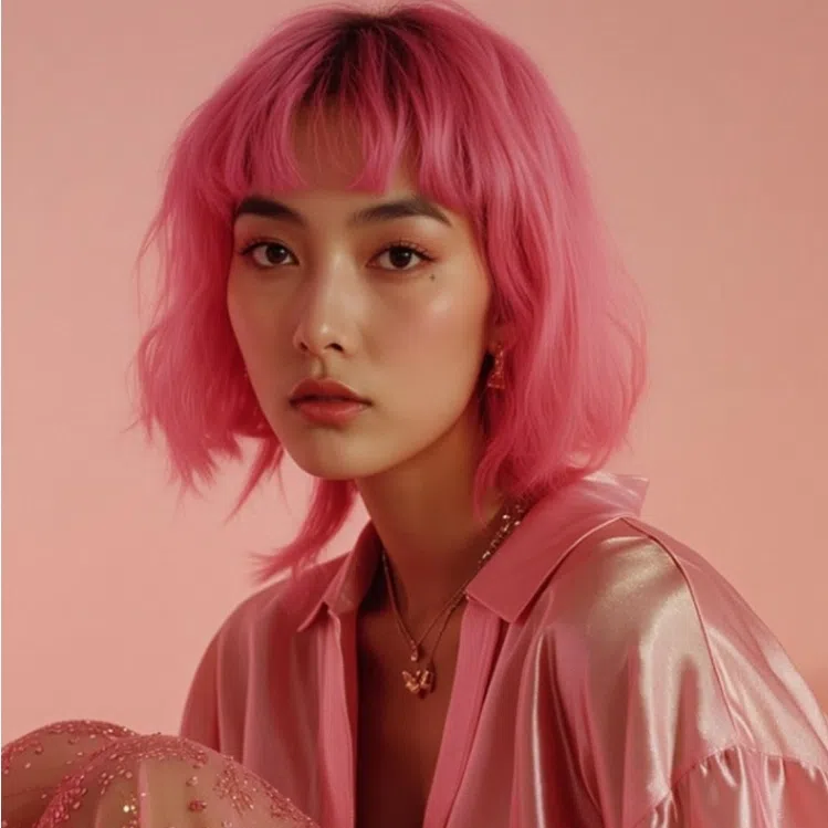 Timbaland's (right) latest protegee is a slight, swaggering pink-haired Asian singer called TaTa Taktumi.