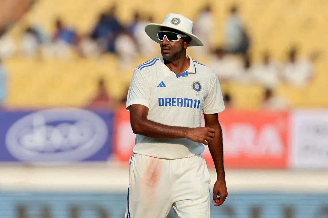 FILE PHOTO: Cricket - Third Test - India v England - Niranjan Shah Stadium, Rajkot, India - February 16, 2024 India's Ravichandran Ashwin REUTERS/Amit Dave/ File Photo