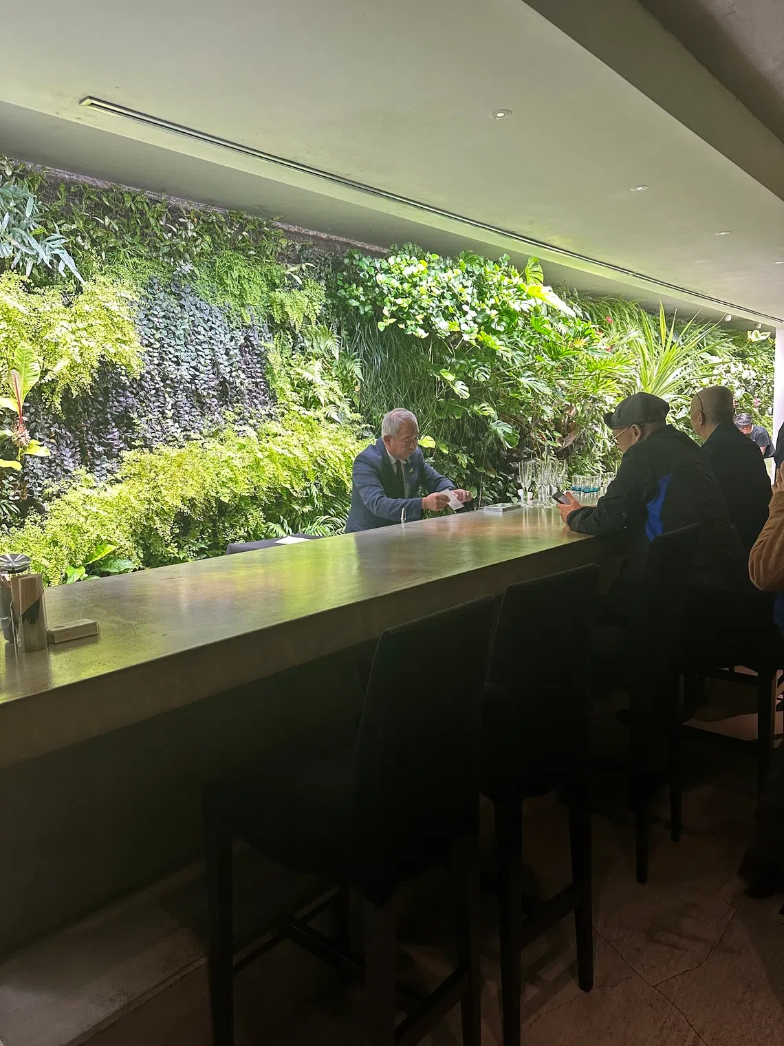 The centrepiece of Wall Aoyama is French artist and botanist Patrick Blanc’s Vertical Garden, a fecund facade featuring various botanical species.