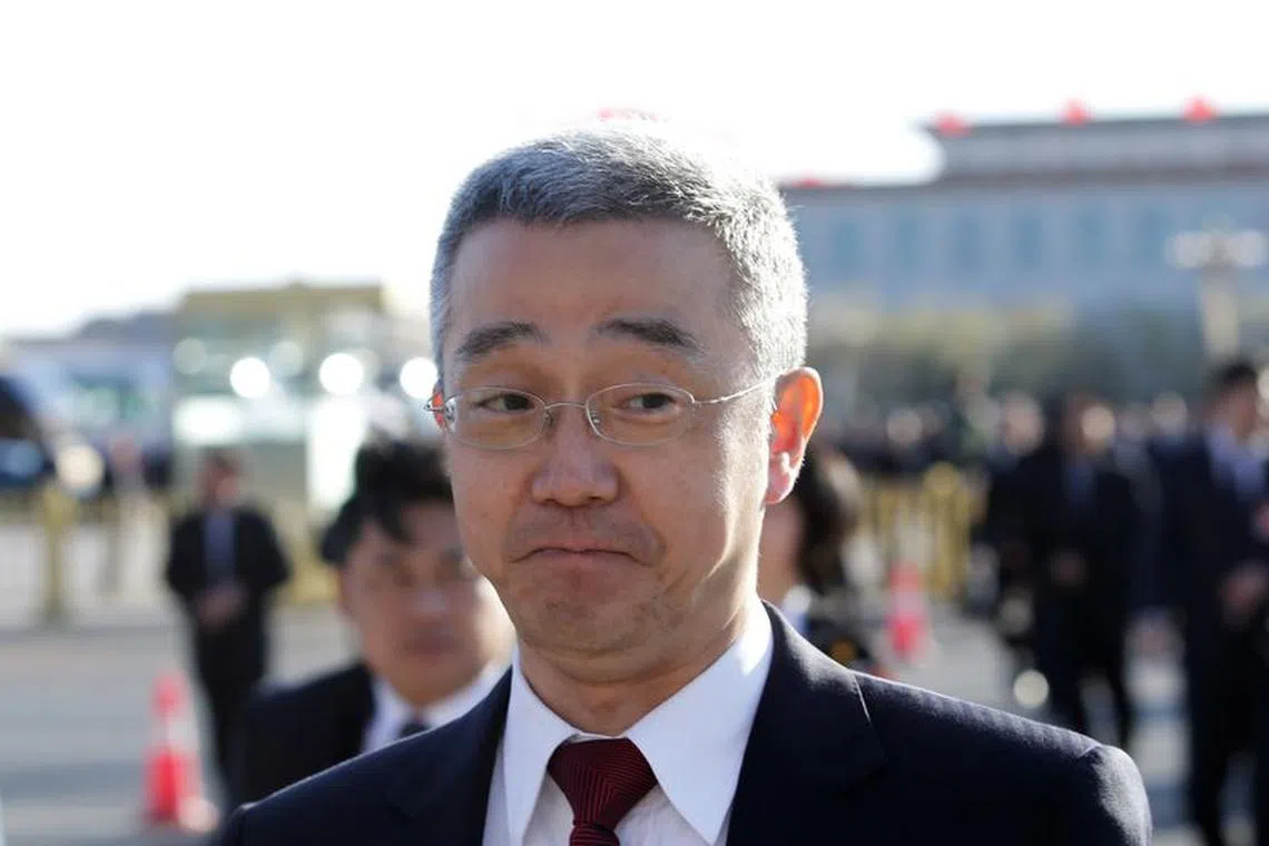 FILE PHOTO: Hu Haifeng, party secretary of Zhejiang's Lishui city and son of former Chinese president Hu Jintao, arrives for the closing session of the National People's Congress (NPC) at the Great Hall of the People in Beijing, China March 15, 2019. REUTERS/Jason Lee/File Photo