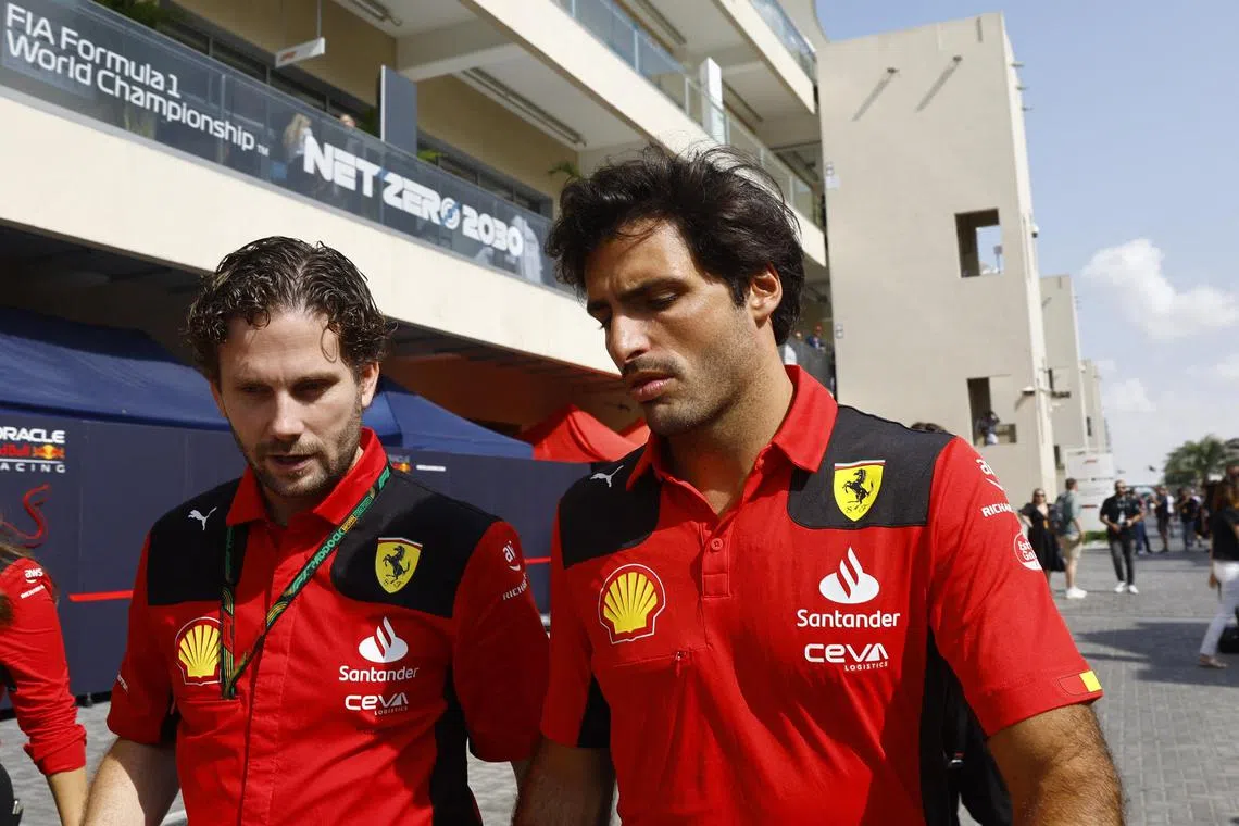 Ferrari's Carlos Sainz during the season-ending Abu Dhabi Grand Prix.