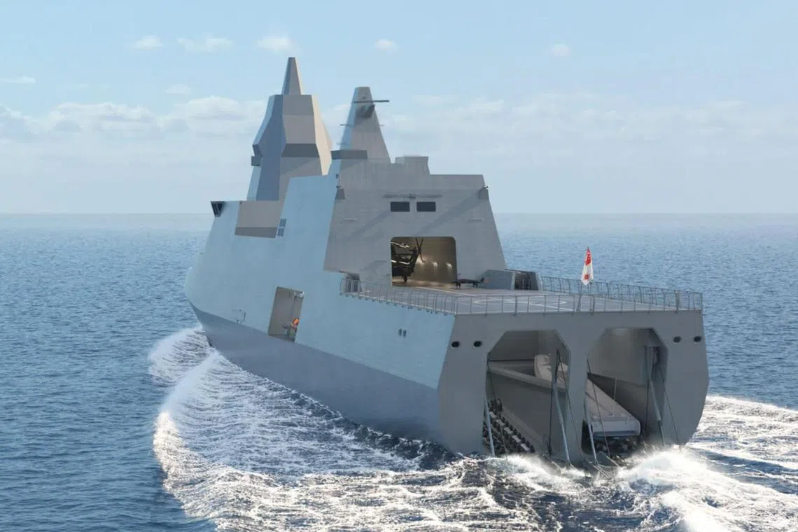 ajnavy04 - 3D rendering of the new Multi-Role Combat Vessel concept.

Credit to: Republic of Singapore Navy