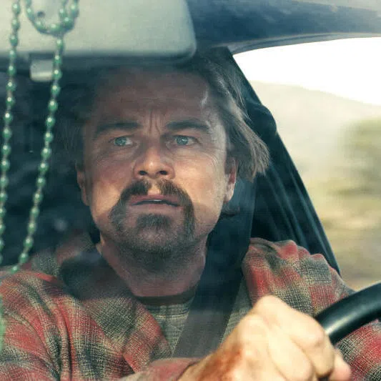 Leonardo DiCaprio as fugitive Bob Ferguson in the drama One Battle After Another. 