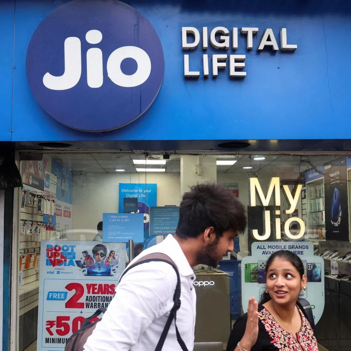 Jio’s telecom arm had 524.4 million subscribers as of March 31, including 268.5 million on its 5G network.