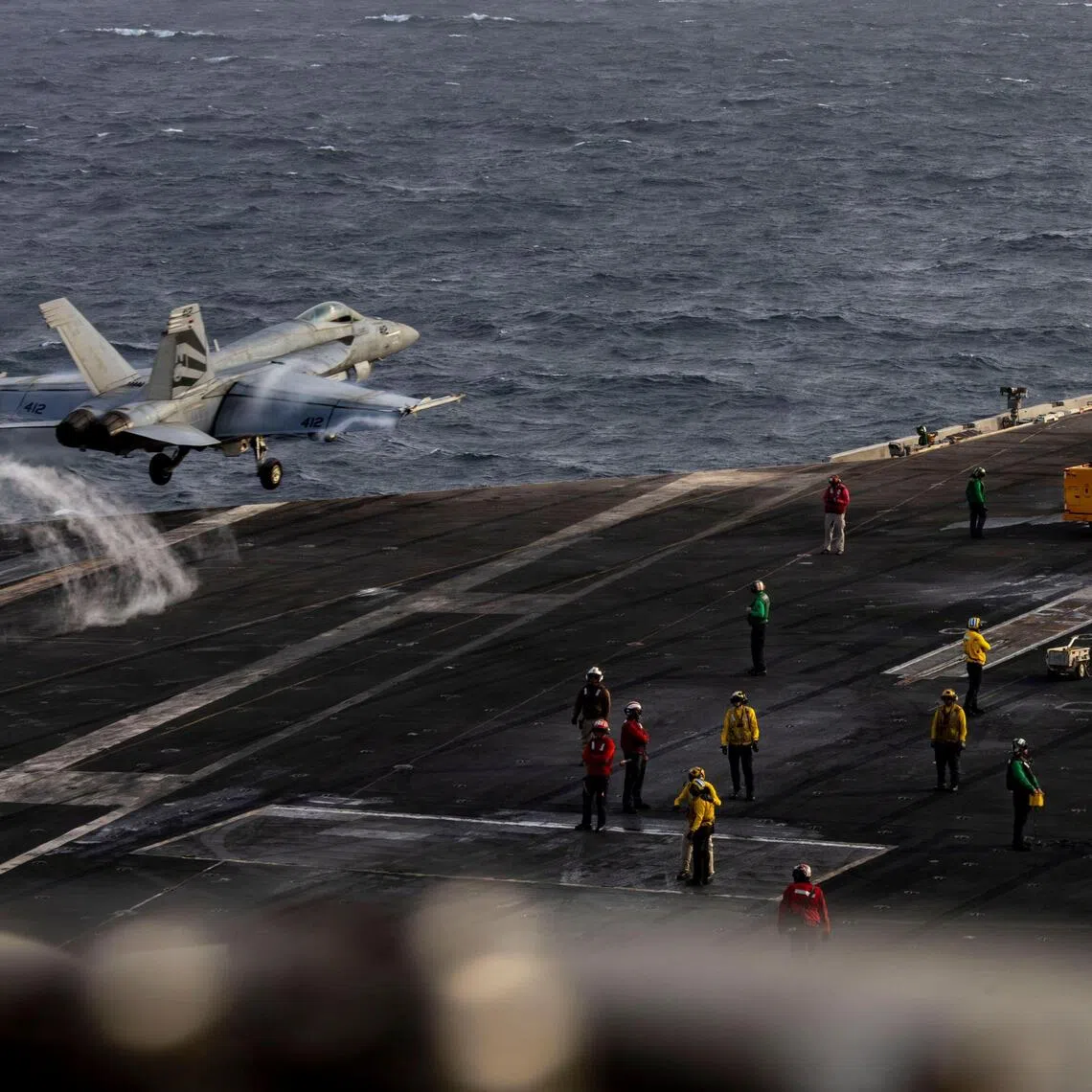 Family members have clashed with Navy leadership over the difficult conditions faced by the 5,000 sailors and Marines aboard the Lincoln.