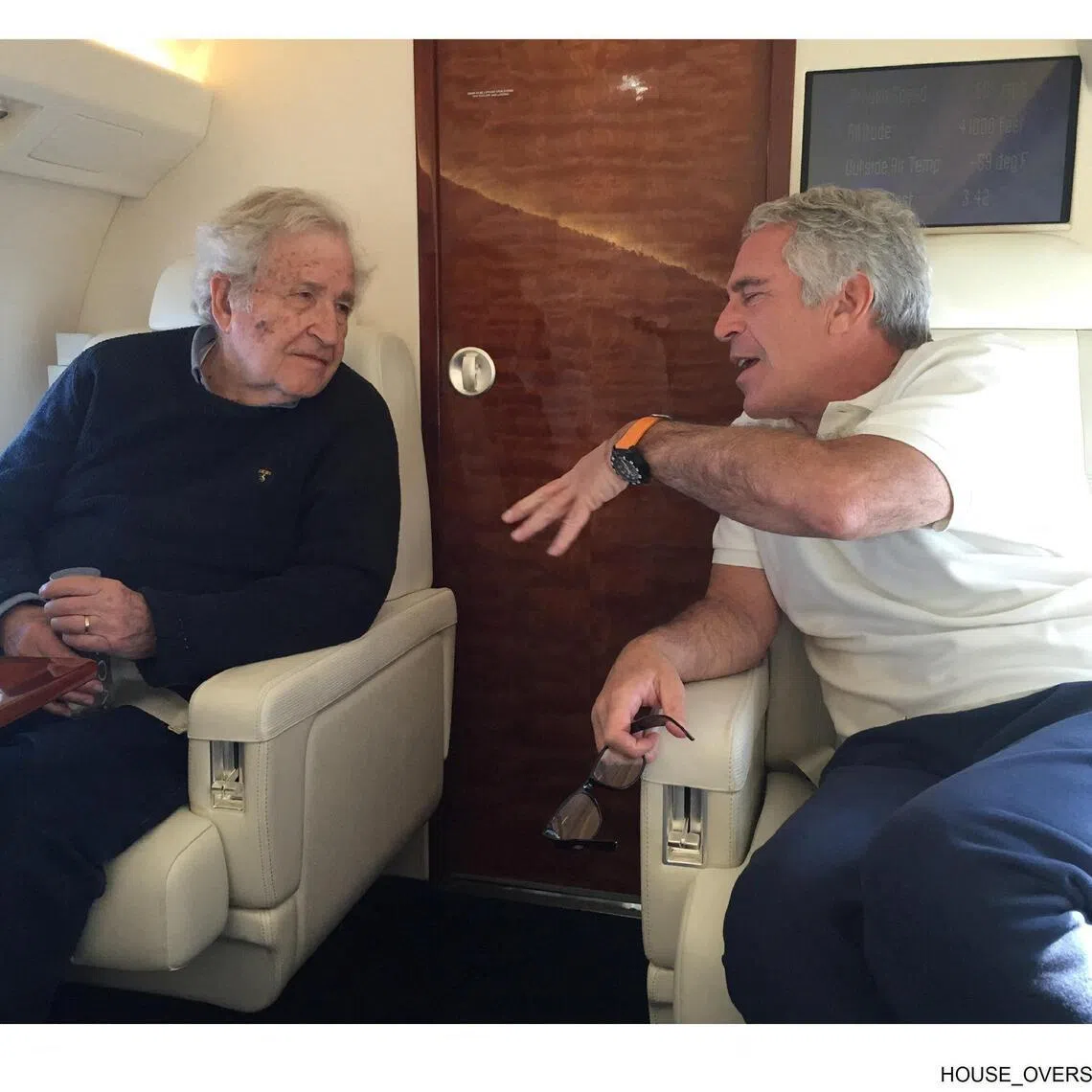 Philosopher Noam Chomsky and Jeffrey Epstein appear in this undated handout photo from the estate of the late financier and convicted sex offender Jeffrey Epstein in this undated image from the U.S. Justice Department’s file released by House Oversight Committee Democrats in Washington, D.C., U.S., on December 18, 2025. House Oversight Committee Democrats/Handout via REUTERS   THIS IMAGE HAS BEEN SUPPLIED BY A THIRD PARTY