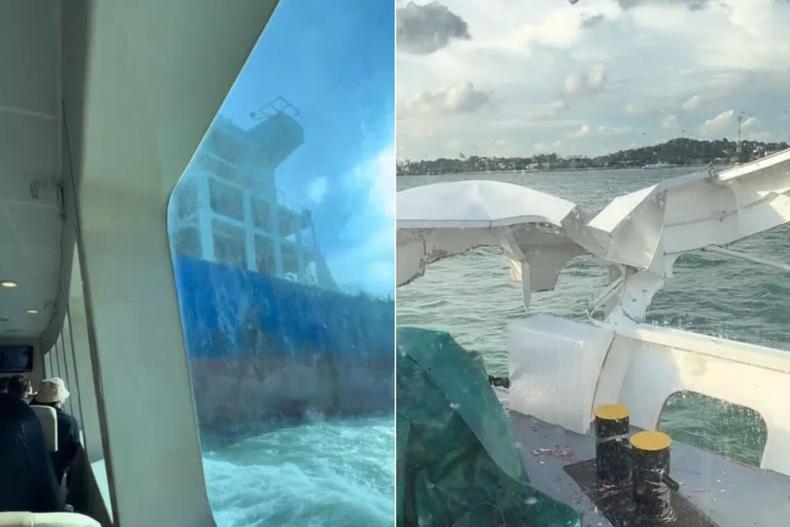 The Singapore-bound MV Horizon 9 collided with the LA Digue at around 7.30pm in Singapore’s waters.