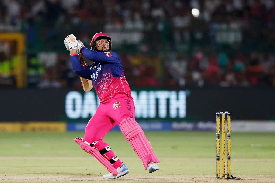 Cricket - Indian Premier League - IPL - Rajasthan Royals v Lucknow Super Giants - Sawai Mansingh Stadium, Jaipur, India - May 19, 2026 Rajasthan Royals' Vaibhav Sooryavanshi in action REUTERS/Sharafat Ali
