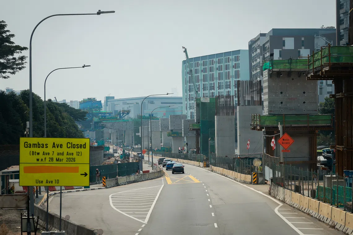 The North-South Corridor construction site at Gambas Avenue on Sept 8, 2026.