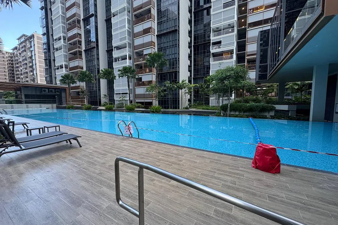 ilpool - The swimming pools at a new executive condominium in Sengkang had been closed on-and-off since April after residents noticed dislodged tiles, sparking concerns about safety and quality.

Credit: ST reader