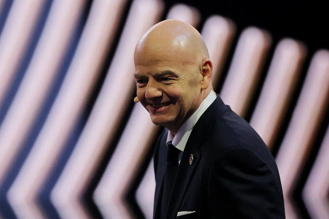 FILE PHOTO: Soccer Football - Club World Cup - Draw - Miami, Florida, United States - December 5, 2024 FIFA president Gianni Infantino during the draw REUTERS/Brian Snyder/File Photo