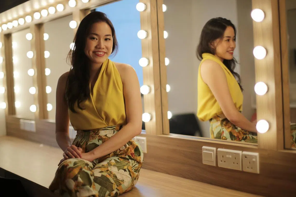 ST20230630_202313264857 : Gin Tay / dlpsycho/ 

Profile of Amanda Chong, Playwright, 34, photographed at Wild Rice theatre on June 30, 2023. 

‘Psychobitch' is local poet and playwright Amanda Chong's latest work. Directed by Pam Oei, the play is set to run from 3 to 19 August at Wild Rice, Funan.