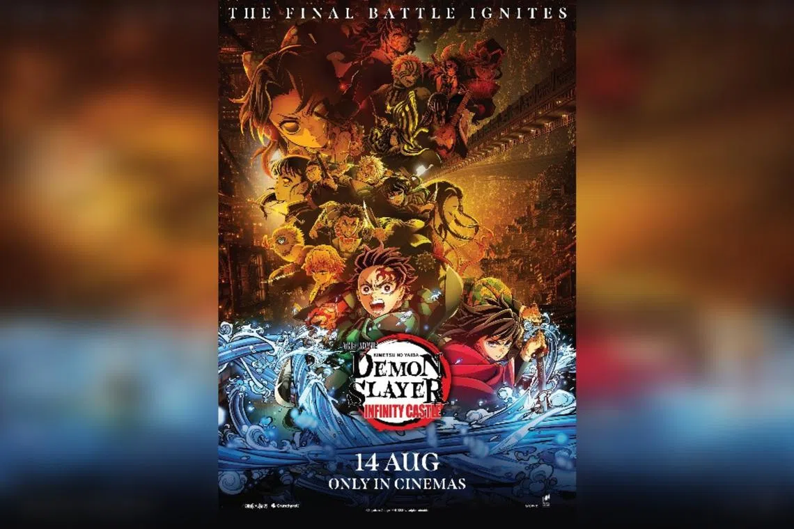 The fourth and latest animated film Demon Slayer: Kimetsu No Yaiba Infinity Castle opens in Singapore cinemas on Aug 14.