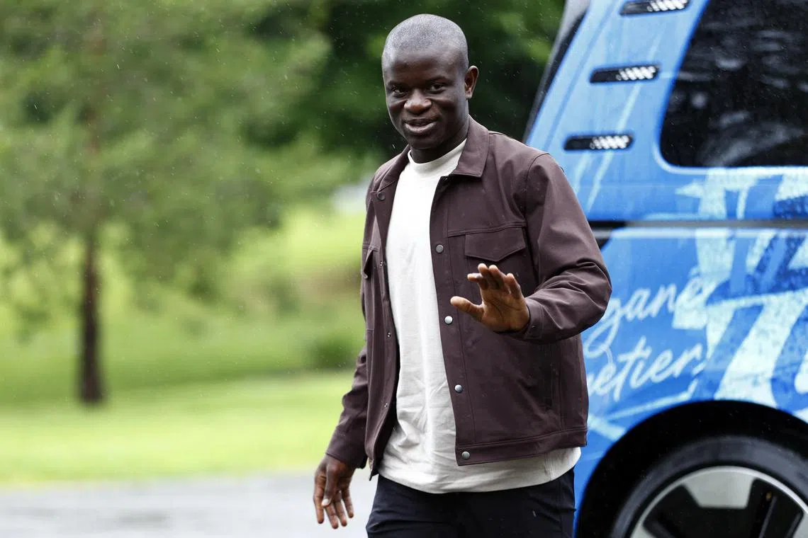 FILE PHOTO: Soccer Football - Euro 2024 - France squad arrives at training camp for Euro 2024 - Clairefontaine, France - May 29, 2024 France's N'Golo Kante arrives for training REUTERS/Abdul Saboor/File Photo