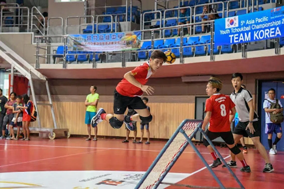 Aspiring Coach Muhammad Raziq, a former National Athlete competing in Asia Pacific Tchoukball Championships 2024

