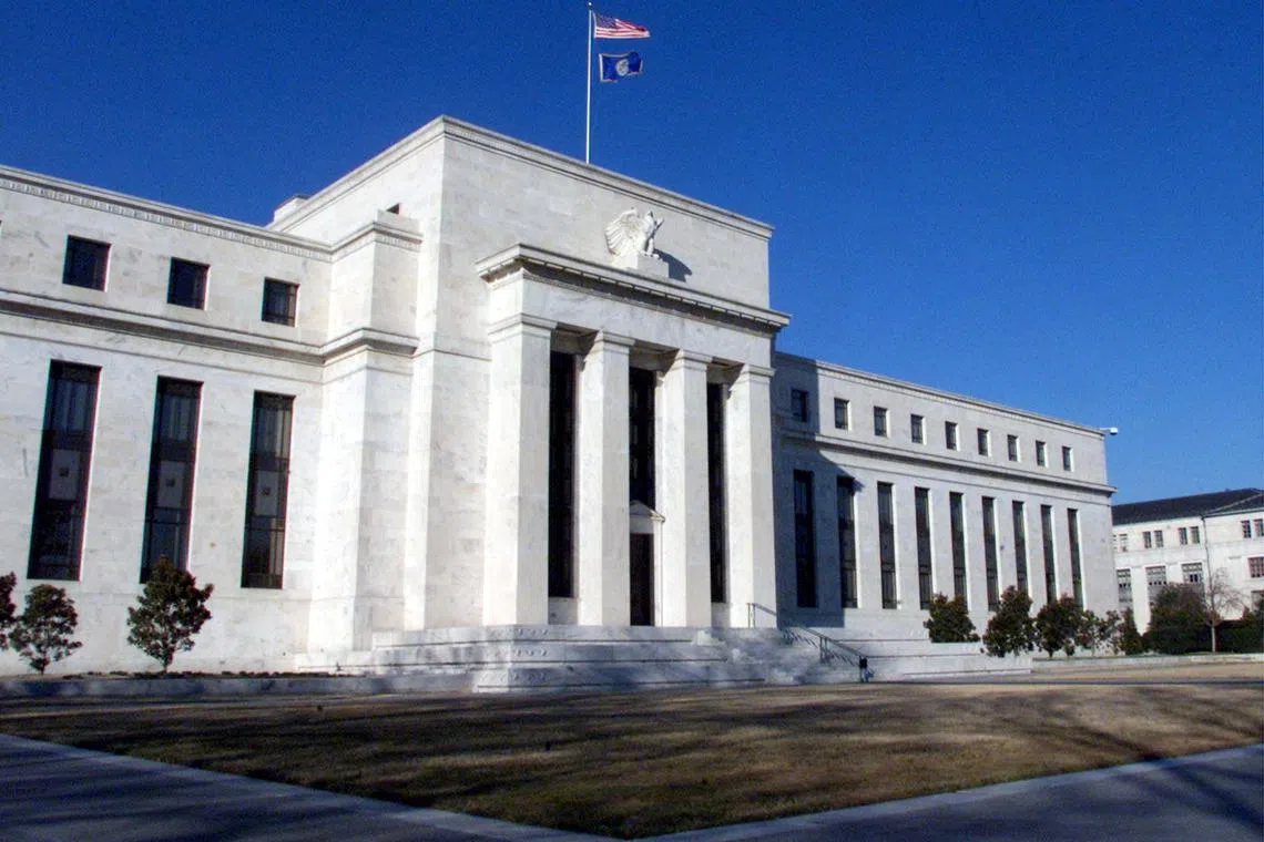 FILE PHOTO: The U.S. Federal Reserve Building in Washington, D.C./File Photo