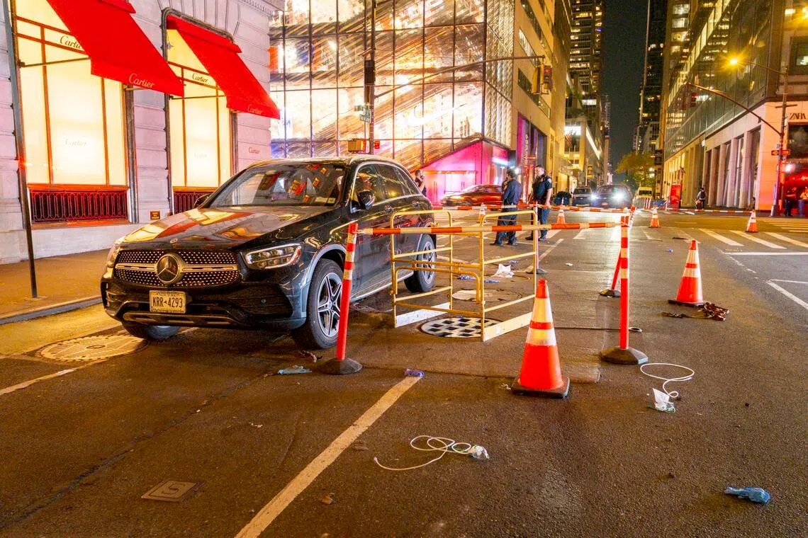 Woman dies after manhole plunge on busy New York street