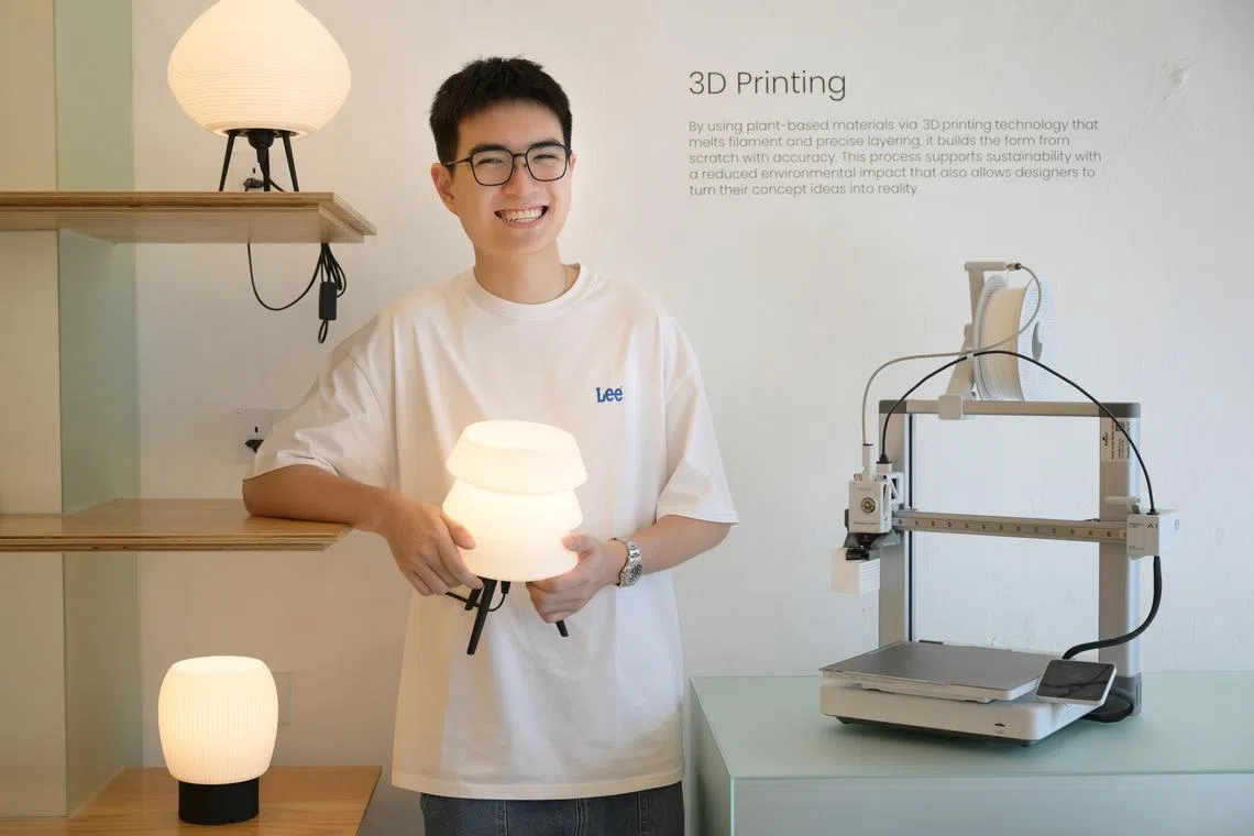 What began as a personal project for Mr Jovi Lim is now a booming company, Sonogo, which designs and makes 3D-printed lamps.
