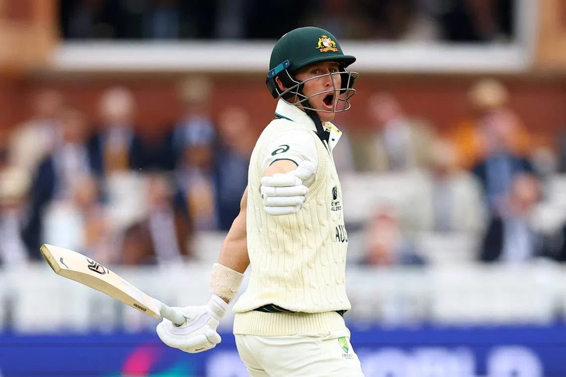 Cricket - 2025 ICC World Test Championship Final - South Africa v Australia - Lord's Cricket Ground, London, Britain - June 11, 2025 Australia's Marnus Labuschagne reacts Action Images via Reuters/Andrew Boyers/File Photo