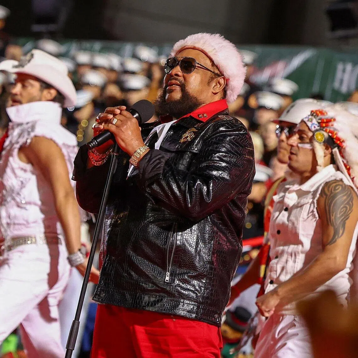 Victor Willis (centre), the frontman of the 1970s disco group Village People, has died at the age of 74.