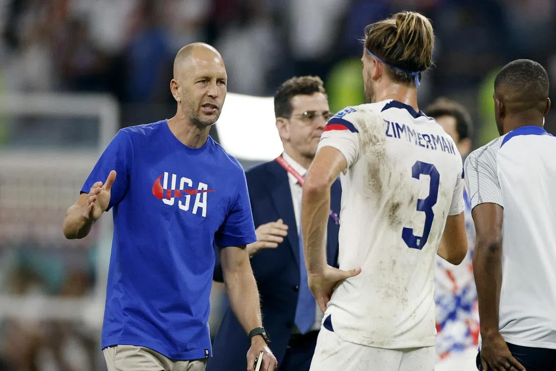 US coach Gregg Berhalter after his team were eliminated by the Netherlands in the World Cup round of 16.