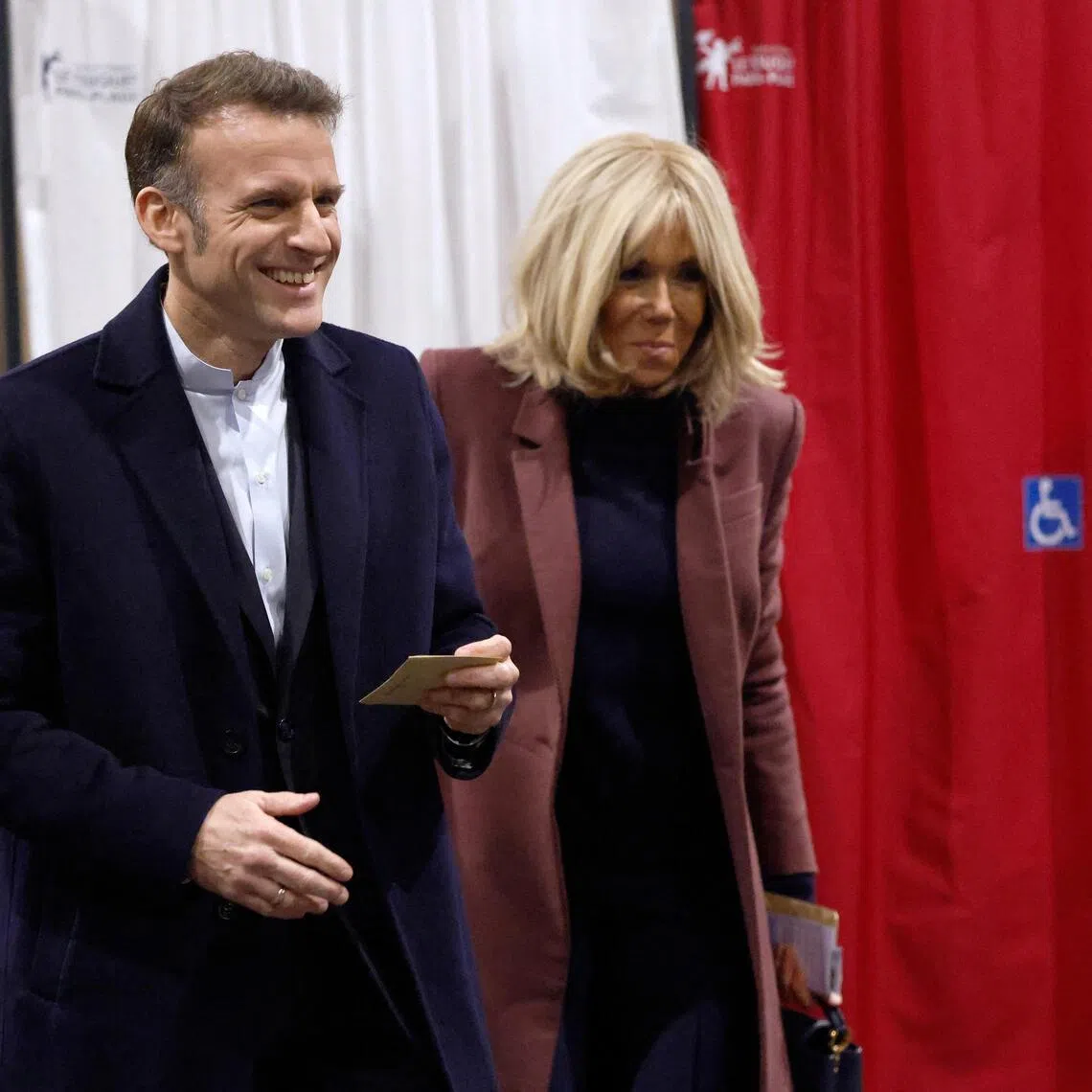 US President Donald Trump imitated a French accent and said French president Emmanuel Macron’s wife “treats him extremely badly”.