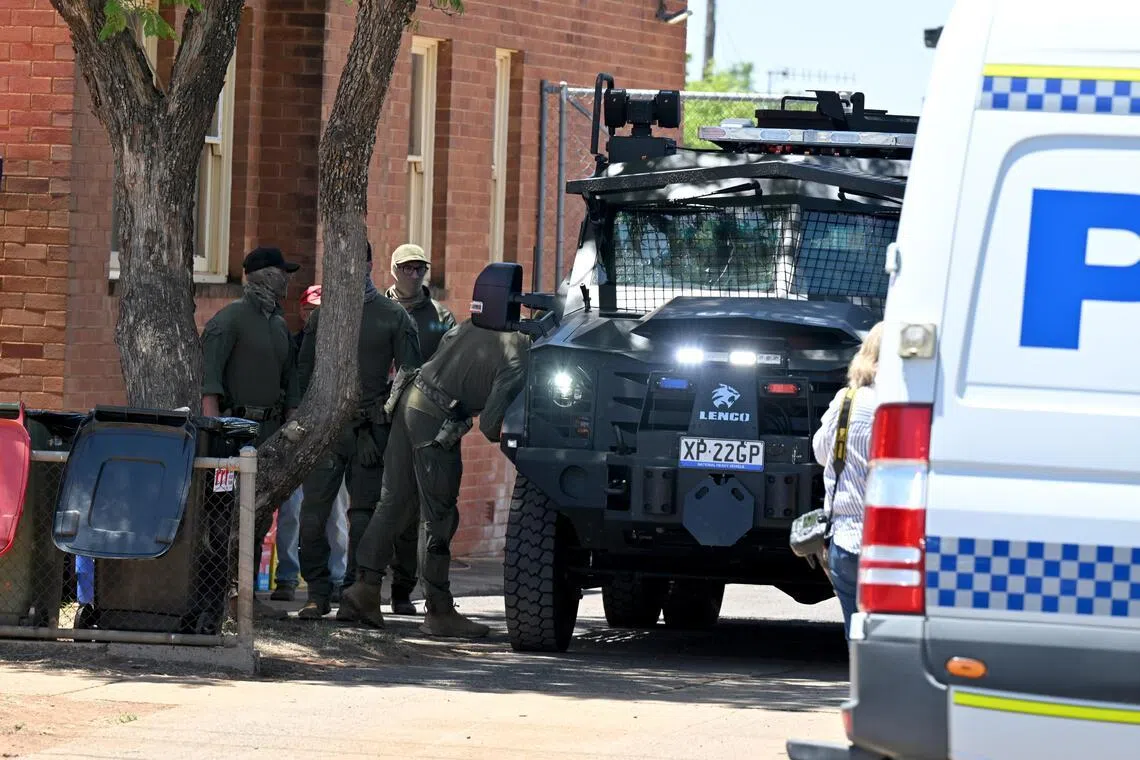 An extensive search was underway in Lake Cargelligo, with specialist personnel joining the search, police said.