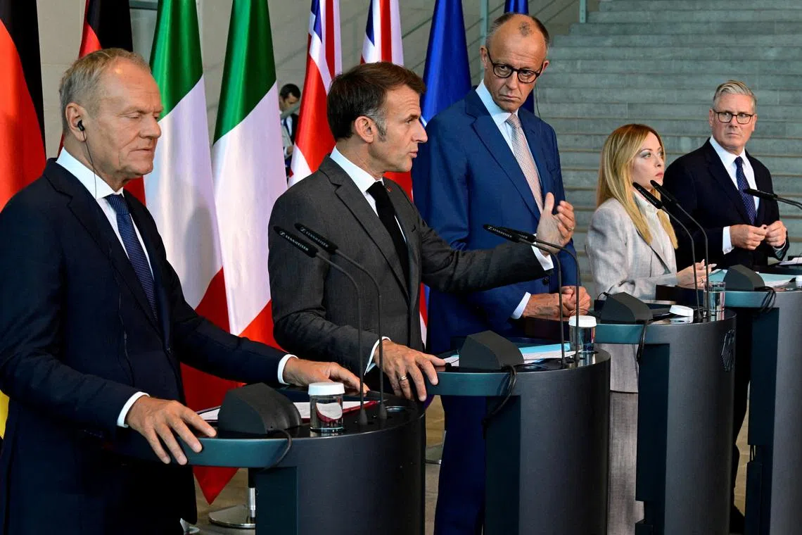 European leaders pledge unity after recent tensions ahead of NATO summit