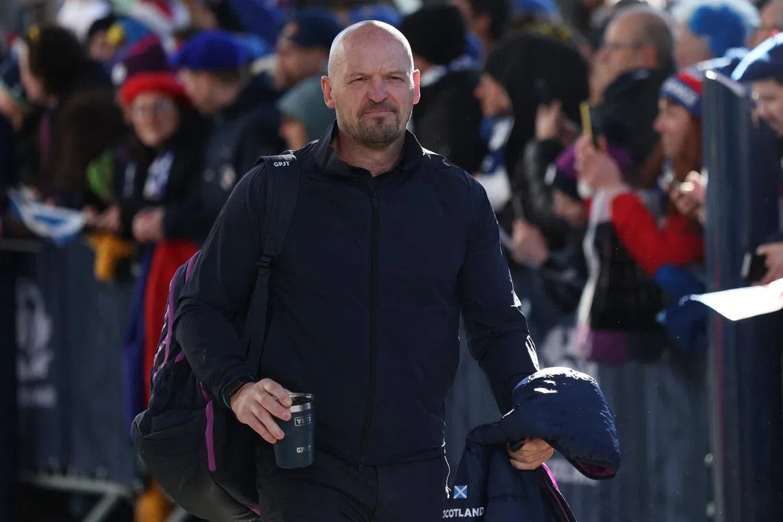 FILE PHOTO: Rugby Union - Six Nations Championship - Scotland v France - Murrayfield Stadium, Edinburgh, Scotland, Britain - March 7, 2026 Scotland head coach Gregor Townsend arrives before the match REUTERS/Russell Cheyne/File Photo