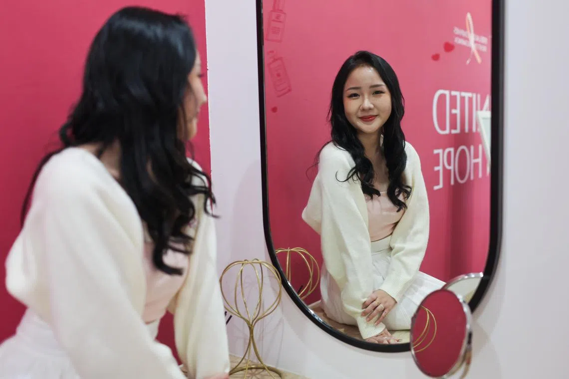 Ms Jamie, Ng Jin, was diagnosed with stage 2 breast cancer at age 23. ST PHOTO: GIN TAY
