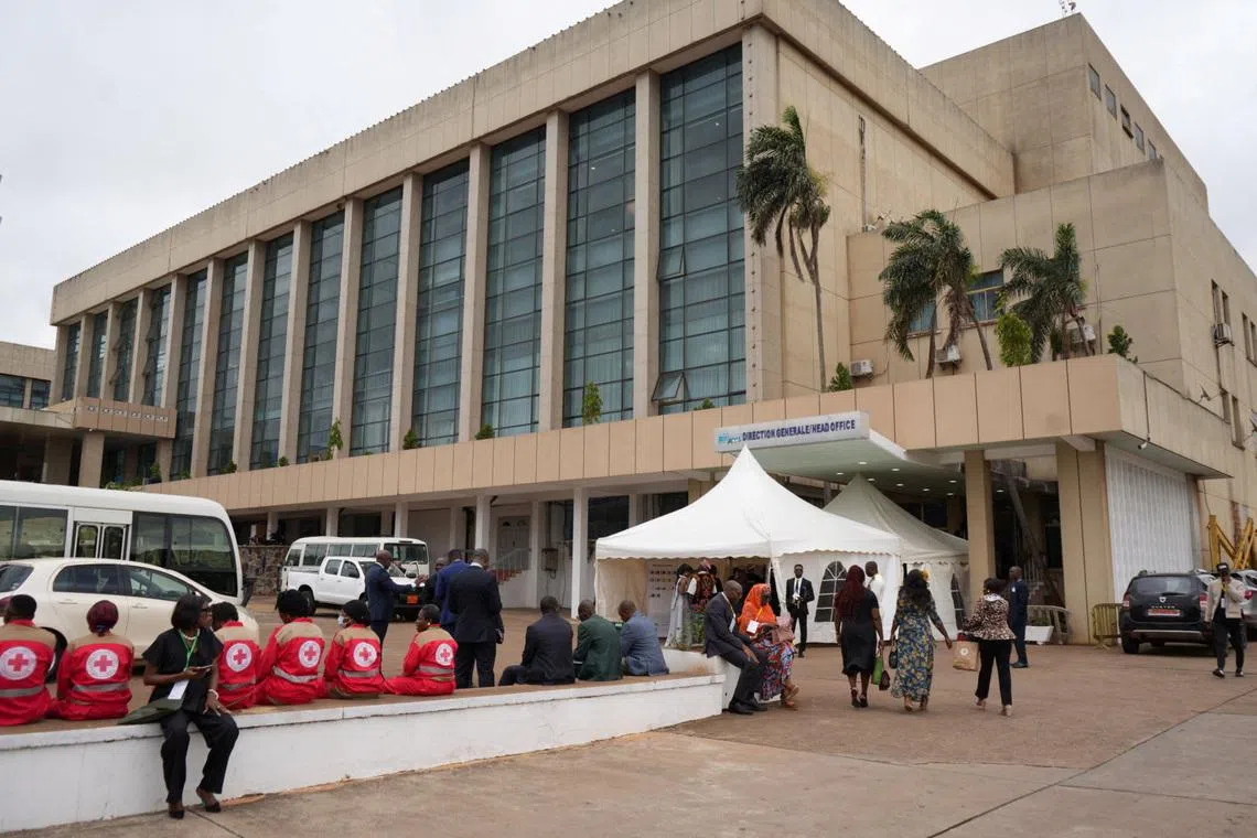 Delegates arrive for the opening of the World Trade Organization 14th ministerial conference, at the Palais des Congres, in Yaounde, Cameroon, March 26, 2026. REUTERS/Olivia Le Poidevin