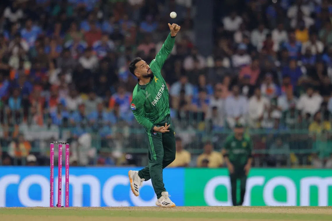 Cricket - ICC Men's T20 World Cup 2026 - Group A - India v Pakistan - R. Premadasa International Cricket Stadium, Colombo, Sri Lanka - February 15, 2026 Pakistan's Mohammad Nawaz in action REUTERS/Lahiru Harshana