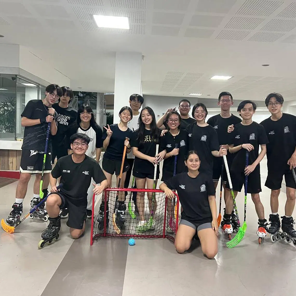 rlinline - On Fridays, after their regular training sessions from 6pm to 8pm, the members would stay for an additional hour to play inline floorball.

PHOTO: RAYDEN LEE