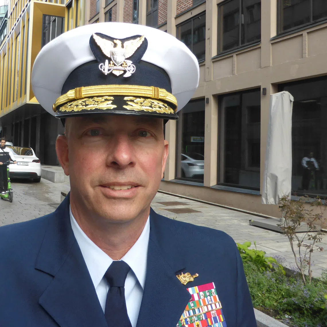 Rear Admiral Bob Little, Commander of the US Coast Guard Arctic District, poses for a picture in Oslo, Norway, September 17, 2026. REUTERS/Gwladys Fouche