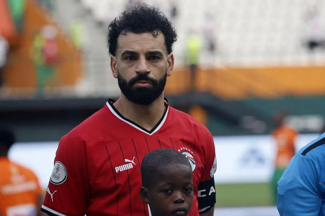 Soccer Football - Africa Cup of Nations - Group B - Egypt v Mozambique - Felix Houphouet Boigny Stadium, Abidjan, Ivory Coast - January 14, 2024  Egypt's Mohamed Salah lines up before the match REUTERS/Luc Gnago/File Photo