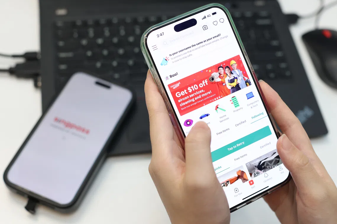 MHA said on Nov 21 that police investigations showed that scammers are increasingly using Singpass-verified Carousell accounts to dupe victims.
