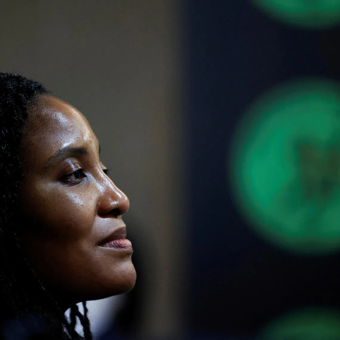 FILE PHOTO: Duduzile Zuma, daughter of South Africa's former President Jacob Zuma, looks on during a press briefing on the outcomes of the uMkhonto weSizwe Party (MKP) National High Command Meeting in Johannesburg, South Africa, October 11, 2024. REUTERS/Alet Pretorius/File Photo