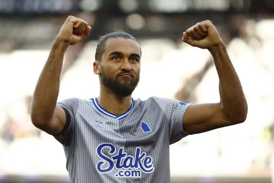 Soccer Football - Premier League - West Ham United v Everton - London Stadium, London, Britain - October 29, 2023 Everton's Dominic Calvert-Lewin celebrates after the match Action Images via Reuters/John Sibley