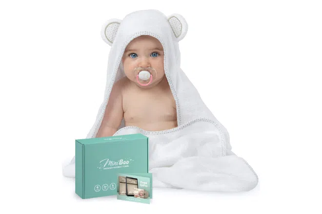 Miniboo Organic Bamboo Hooded Baby Towel
