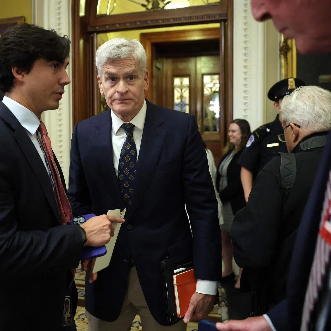 US Senator Bill Cassidy leaving the Senate Chamber for a meeting with President Donald Trump on Capitol Hill on June 24.