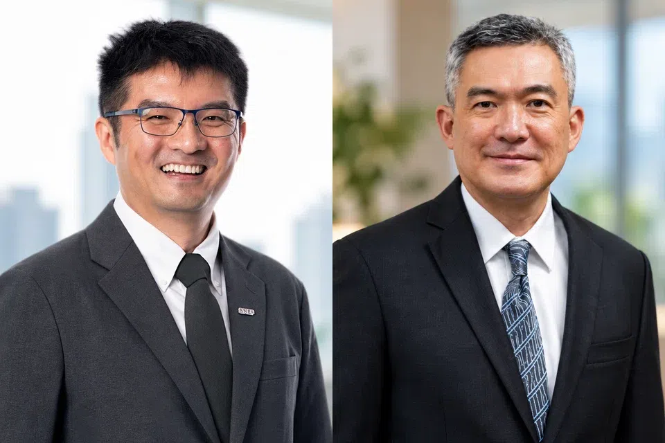 SNEF chief executive Hao Shuo (left) will be replaced by Poon Hong Yuen, who takes over as chief executive on Dec 1.