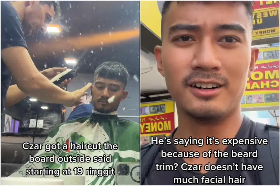 The couple uploaded a TikTok video which showed them in a dispute with a barber after being charged RM120 for a haircut.  